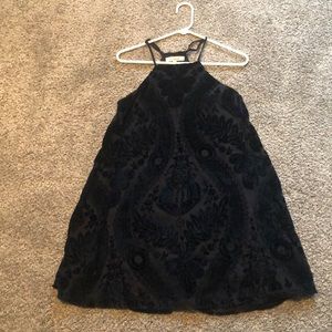 Francesca black velvet dress